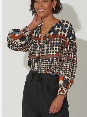 Cleobella Edith Blouse in Deco print Size Medium